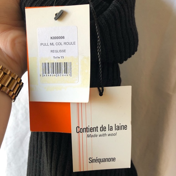 Sinéquanone | Black Turtleneck Ribbed Sweater - Picture 7 of 9